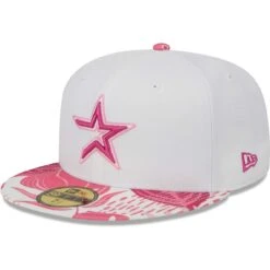 Men's Houston Astros New Era White/Pink Flamingo 59FIFTY Fitted Hat