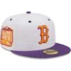 Men's Boston Red Sox New Era White/Purple 1999 MLB All-Star Game Grape Lolli 59FIFTY Fitted Hat