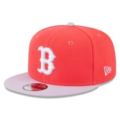 Men's Boston Red Sox New Era Red/Purple Spring Basic Two-Tone 9FIFTY Snapback Hat