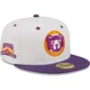 Men's Chicago Cubs New Era White/Purple 100 Years At Wrigley Field Grape Lolli 59FIFTY Fitted Hat