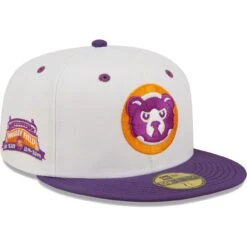 Men's Chicago Cubs New Era White/Purple 100 Years At Wrigley Field Grape Lolli 59FIFTY Fitted Hat