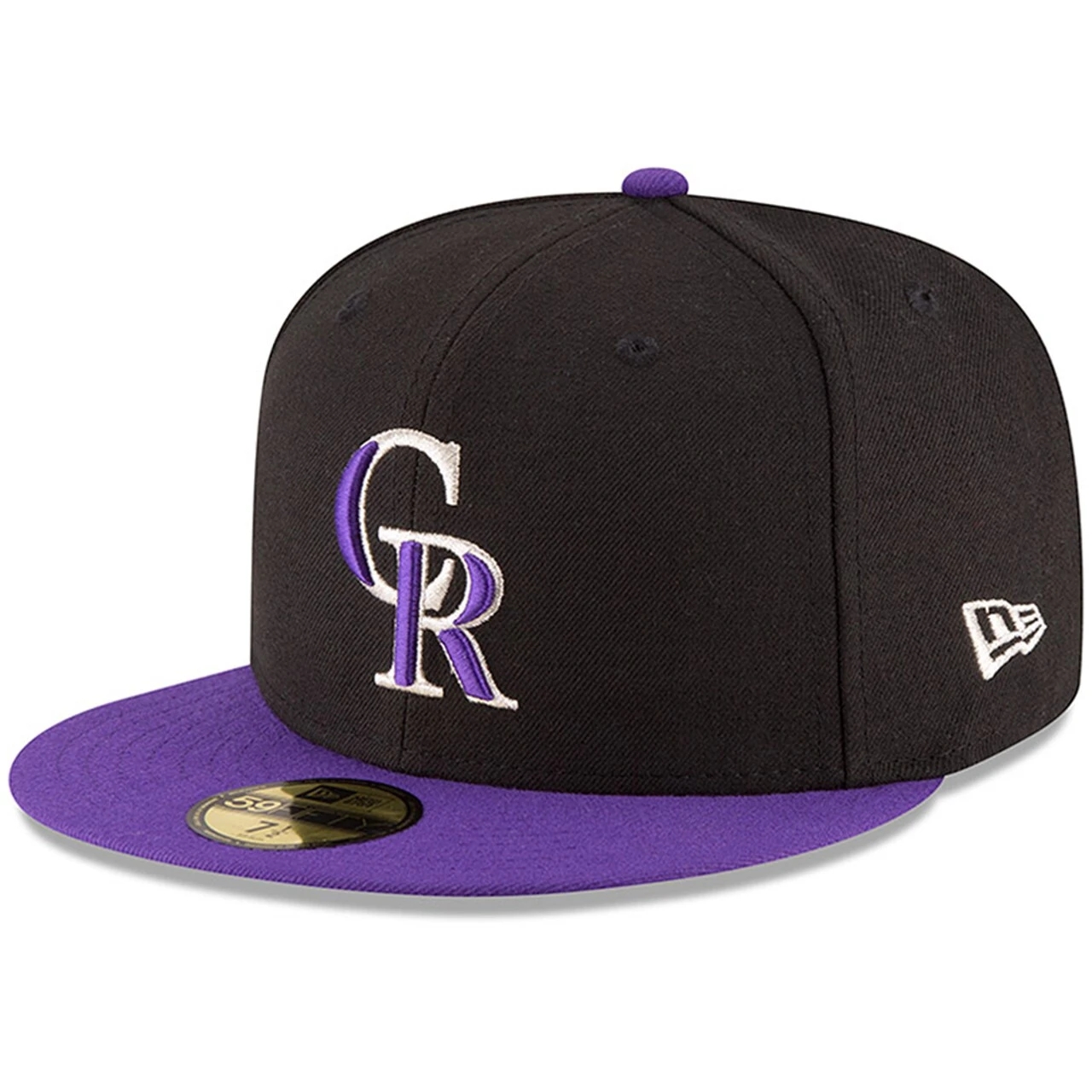 Men's Colorado Rockies New Era Black/Purple Authentic Collection On Field 59FIFTY Structured Hat