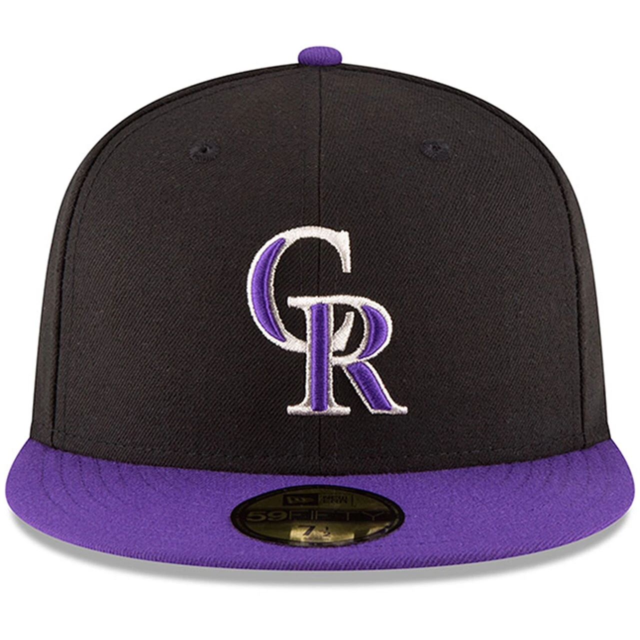 Men's Colorado Rockies New Era Black/Purple Authentic Collection On Field 59FIFTY Structured Hat - Image 2