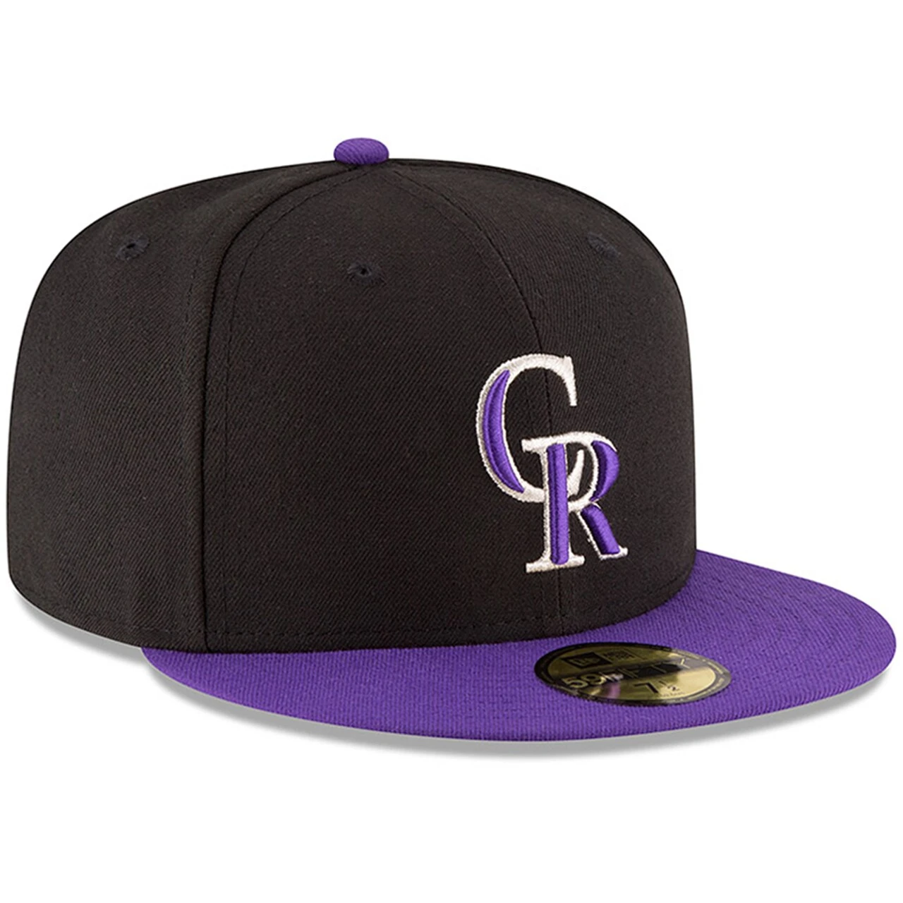 Men's Colorado Rockies New Era Black/Purple Authentic Collection On Field 59FIFTY Structured Hat - Image 3