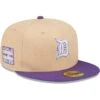 Men's Detroit Tigers New Era Peach/Purple 2006 World Series Side Patch 59FIFTY Fitted Hat