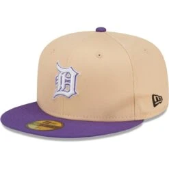 Men's Detroit Tigers New Era Peach/Purple 2006 World Series Side Patch 59FIFTY Fitted Hat -NEW ERA Sales Store purple detroit tigers 2006 world series side patch 59fifty fitted hat pi4596000 altimages ff 4596862 cfc8f6588929bf06d48calt3 full