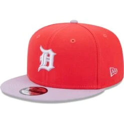 Men's Detroit Tigers New Era Red/Purple Spring Basic Two-Tone 9FIFTY Snapback Hat