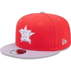 Men's Houston Astros New Era Red/Purple Spring Basic Two-Tone 9FIFTY Snapback Hat