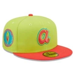 Men's Atlanta Braves New Era Green/Red 1972 MLB All-Star Game Cyber Highlighter 59FIFTY Fitted Hat
