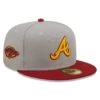 Men's Atlanta Braves New Era Gray/Red 2011 MLB All-Star Game Navy Undervisor 59FIFTY Fitted Hat