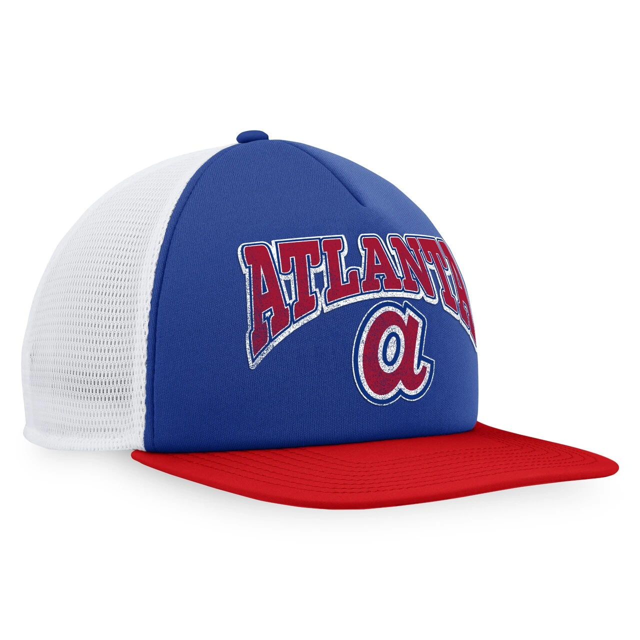 Men's Atlanta Braves Fanatics Branded Royal/Red Heritage Foam Front Trucker Snapback Hat 3 Men's Atlanta Braves Fanatics Branded Royal/Red Heritage Foam Front Trucker Snapback Hat - Image 3