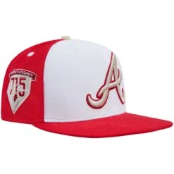 Men's Atlanta Braves Pro Standard White/Red Strawberry Ice Cream Drip Snapback Hat