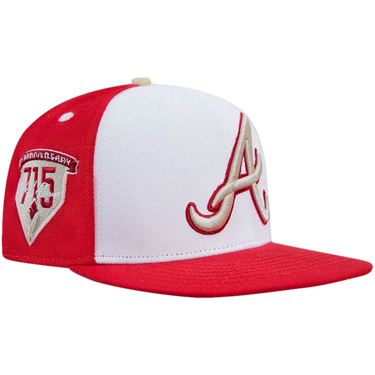 Men's Atlanta Braves Pro Standard White/Red Strawberry Ice Cream Drip Snapback Hat 1 Men's Atlanta Braves Pro Standard White/Red Strawberry Ice Cream Drip Snapback Hat