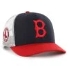 Men's Boston Red Sox '47 Navy/Red Sidenote Trucker Snapback Hat
