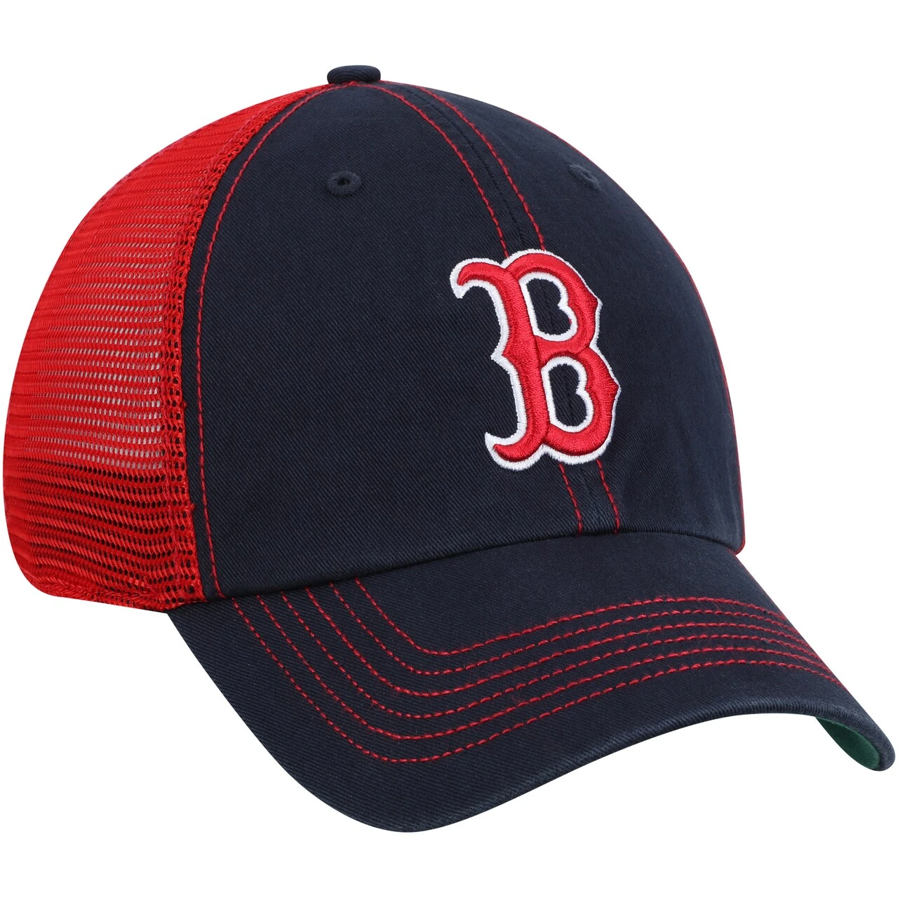 Men's Boston Red Sox '47 Navy/Red Trawler Clean Up Trucker Hat 3 Men's Boston Red Sox '47 Navy/Red Trawler Clean Up Trucker Hat - Image 3