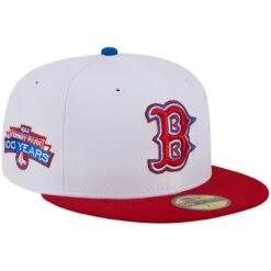 Men's Boston Red Sox New Era White/Red Undervisor 59FIFTY Fitted Hat