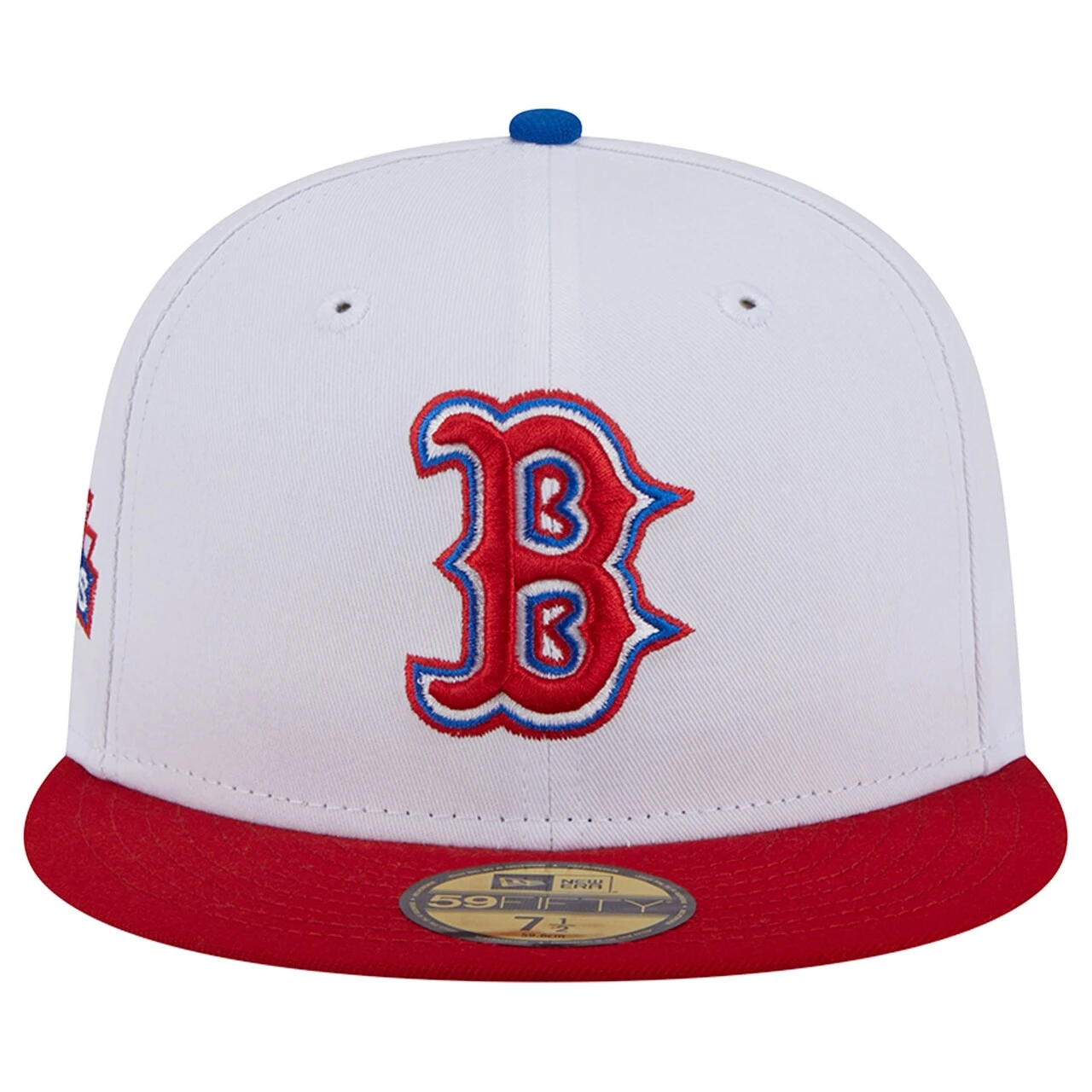 Men's Boston Red Sox New Era White/Red Undervisor 59FIFTY Fitted Hat 2 Men's Boston Red Sox New Era White/Red Undervisor 59FIFTY Fitted Hat - Image 2