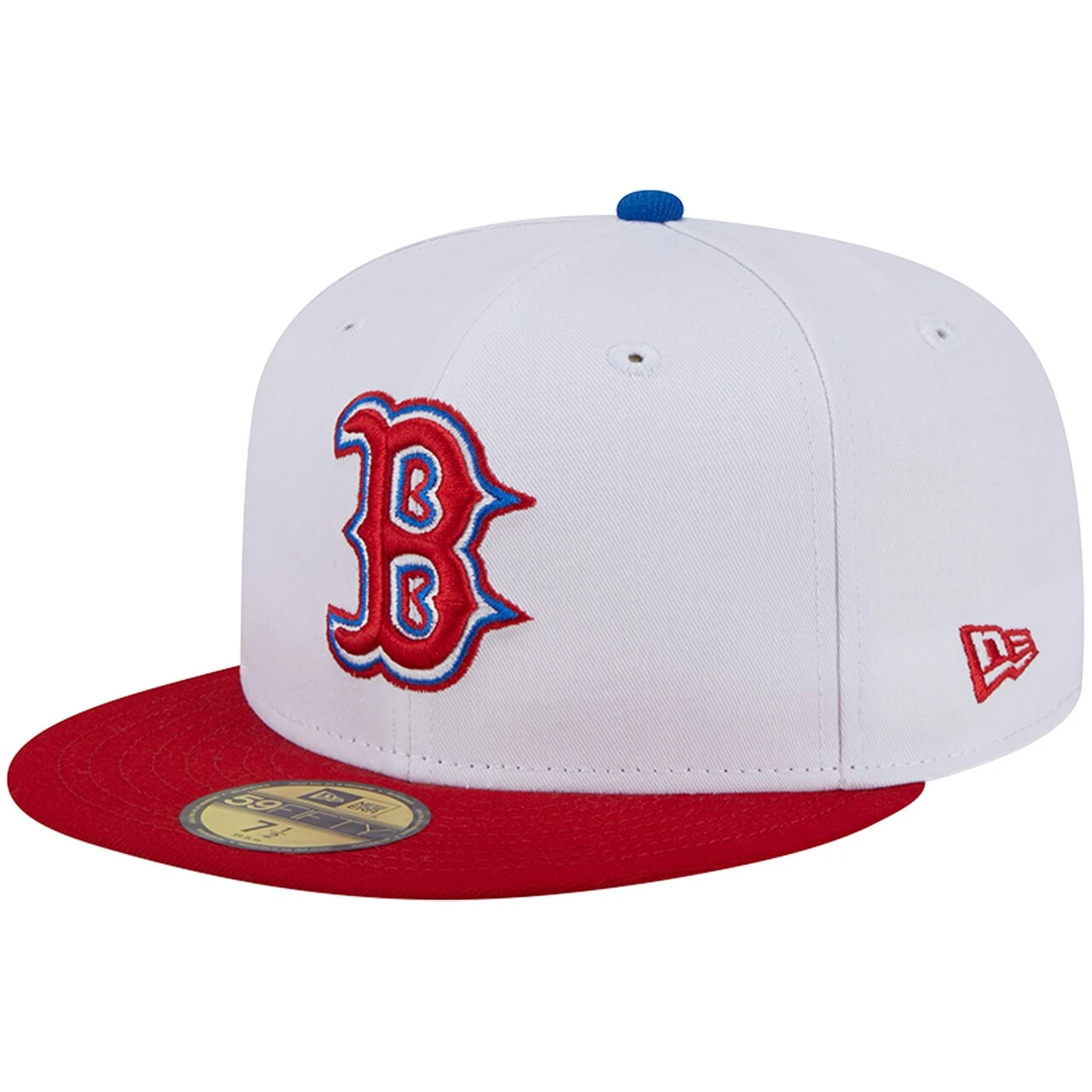 Men's Boston Red Sox New Era White/Red Undervisor 59FIFTY Fitted Hat 3 Men's Boston Red Sox New Era White/Red Undervisor 59FIFTY Fitted Hat - Image 3