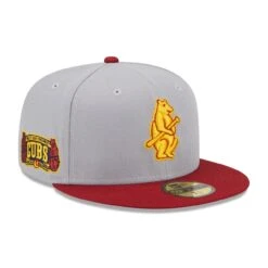 Men's Chicago Cubs New Era Gray/Red Navy Undervisor 59FIFTY Fitted Hat