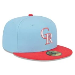 Men's Colorado Rockies New Era Light Blue/Red Spring Color Two-Tone 59FIFTY Fitted Hat -NEW ERA Sales Store red colorado rockies spring color two tone 59fifty fitted hat ss5 p 5000219pv 3u iwcwjhzmil0feedsmrycv nyejeck8txnmfg2nvwma