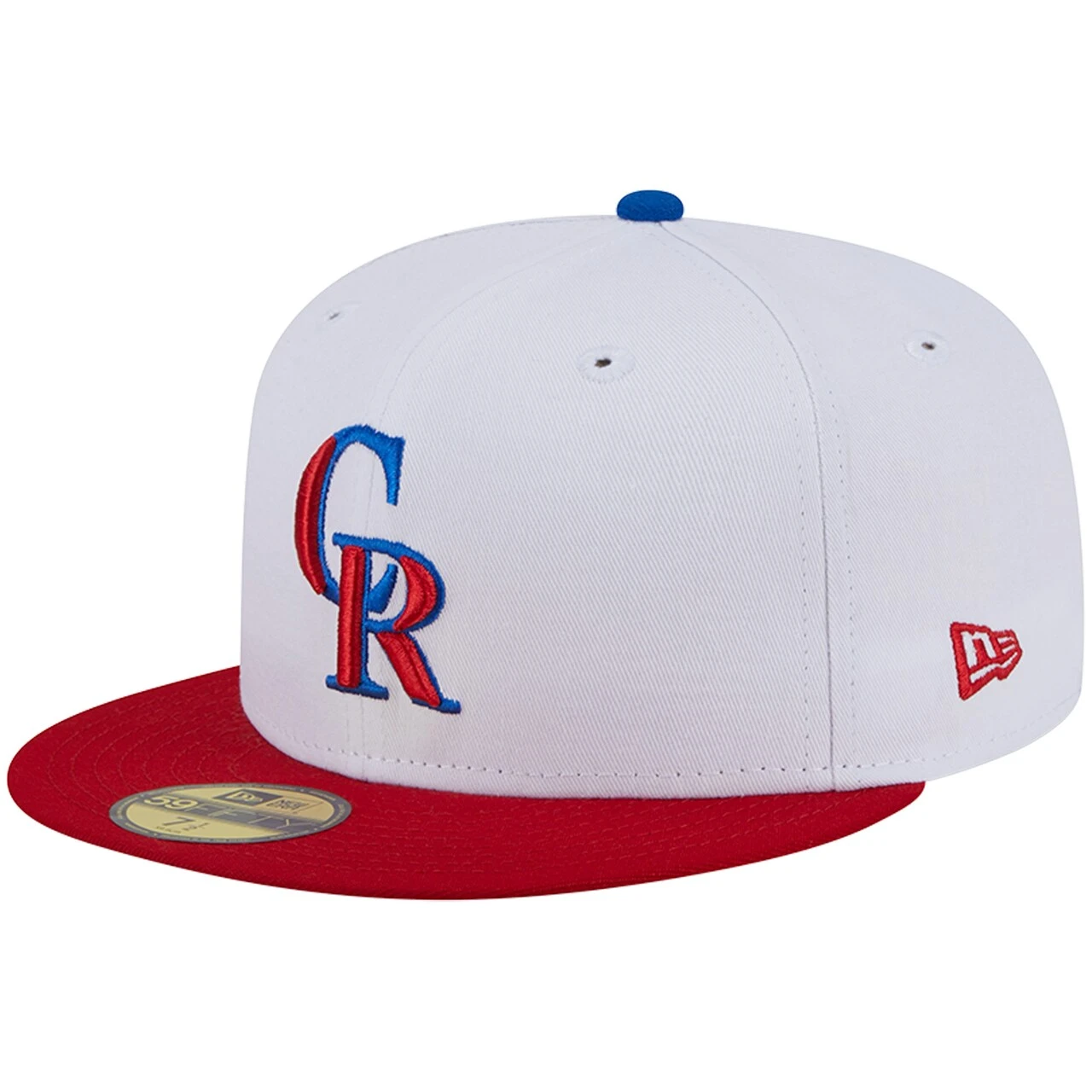 Men's Colorado Rockies New Era White/Red Undervisor 59FIFTY Fitted Hat 3 Men's Colorado Rockies New Era White/Red Undervisor 59FIFTY Fitted Hat - Image 3