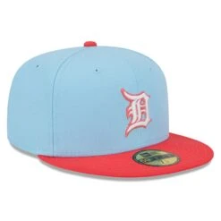 Men's Detroit Tigers New Era Light Blue/Red Spring Color Two-Tone 59FIFTY Fitted Hat -NEW ERA Sales Store red detroit tigers spring color two tone 59fifty fitted hat ss5 p 5000223pv 3u ngze1eponrcwddquun6yv zdqvnekcwiahtdwy0cdy