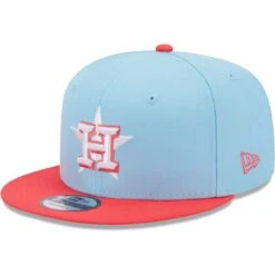 Men's Houston Astros New Era Light Blue/Red Spring Basic Two-Tone 9FIFTY Snapback Hat