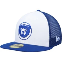 Men's Chicago Cubs New Era White/Royal 2023 On-Field Batting Practice 59FIFTY Fitted Hat