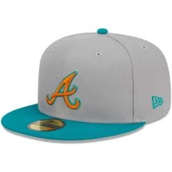 Men's Atlanta Braves New Era Gray/Teal 59FIFTY Fitted Hat -NEW ERA Sales Store teal atlanta braves 59fifty fitted hat ss5 p 200013121pv 3u enomrxdumd1lf34xmewvv 8xmb3z9qvqmt7mpegqhr