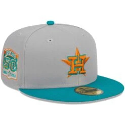 Men's Houston Astros New Era Gray/Teal 59FIFTY Fitted Hat