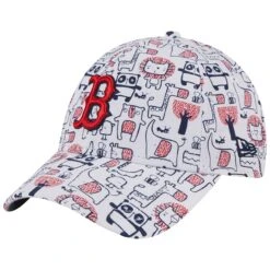 Toddler Boston Red Sox New Era White Pattern 9FORTY Flex Hat