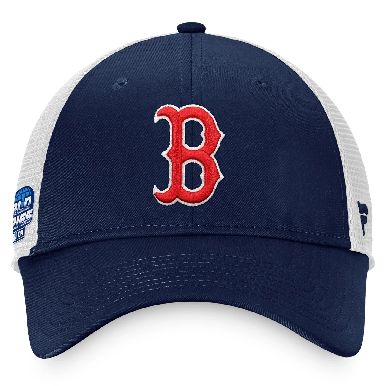 Men's Boston Red Sox Fanatics Branded Navy/White 2004 World Series Patch Team Trucker Snapback Hat 2 Men's Boston Red Sox Fanatics Branded Navy/White 2004 World Series Patch Team Trucker Snapback Hat - Image 2