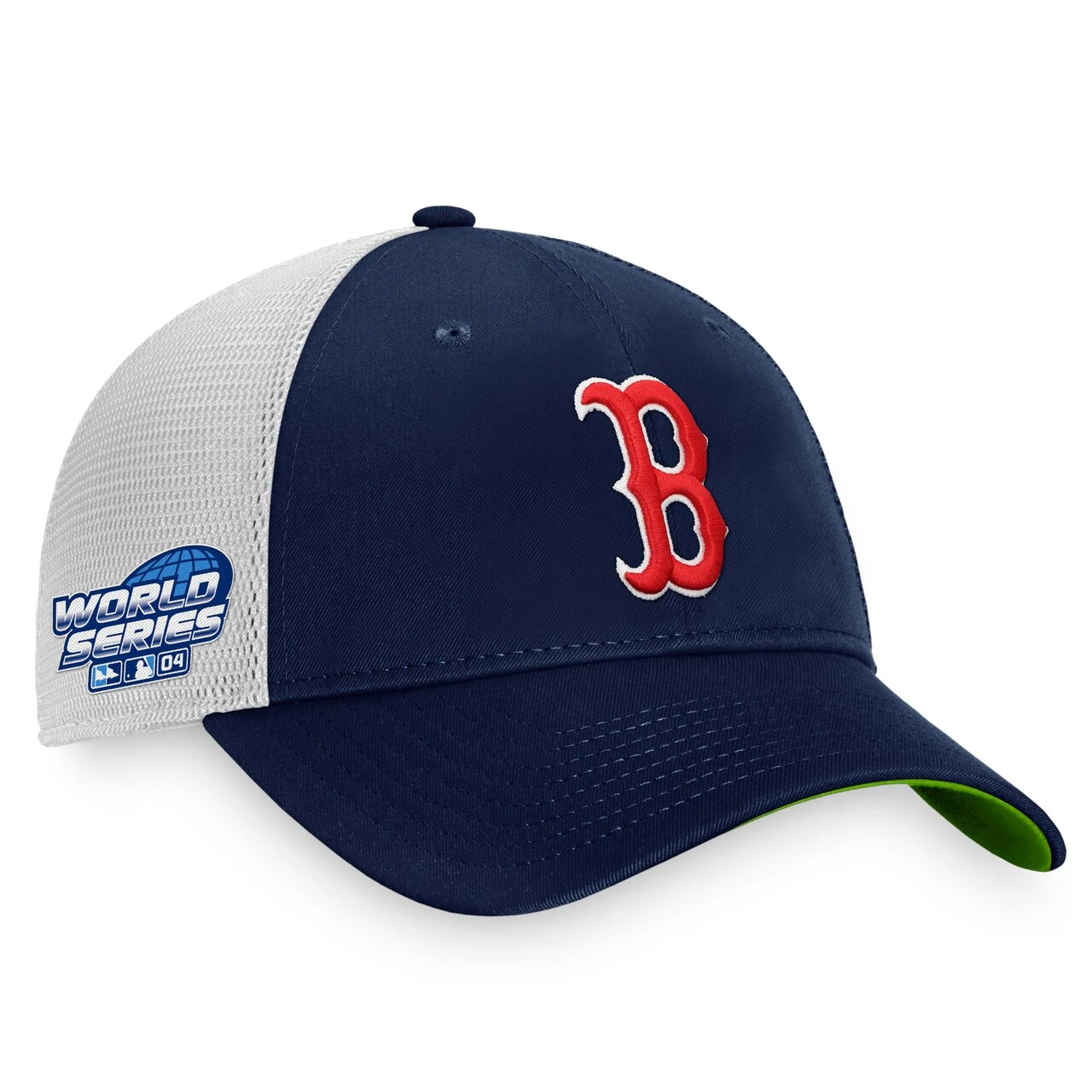 Men's Boston Red Sox Fanatics Branded Navy/White 2004 World Series Patch Team Trucker Snapback Hat 3 Men's Boston Red Sox Fanatics Branded Navy/White 2004 World Series Patch Team Trucker Snapback Hat - Image 3