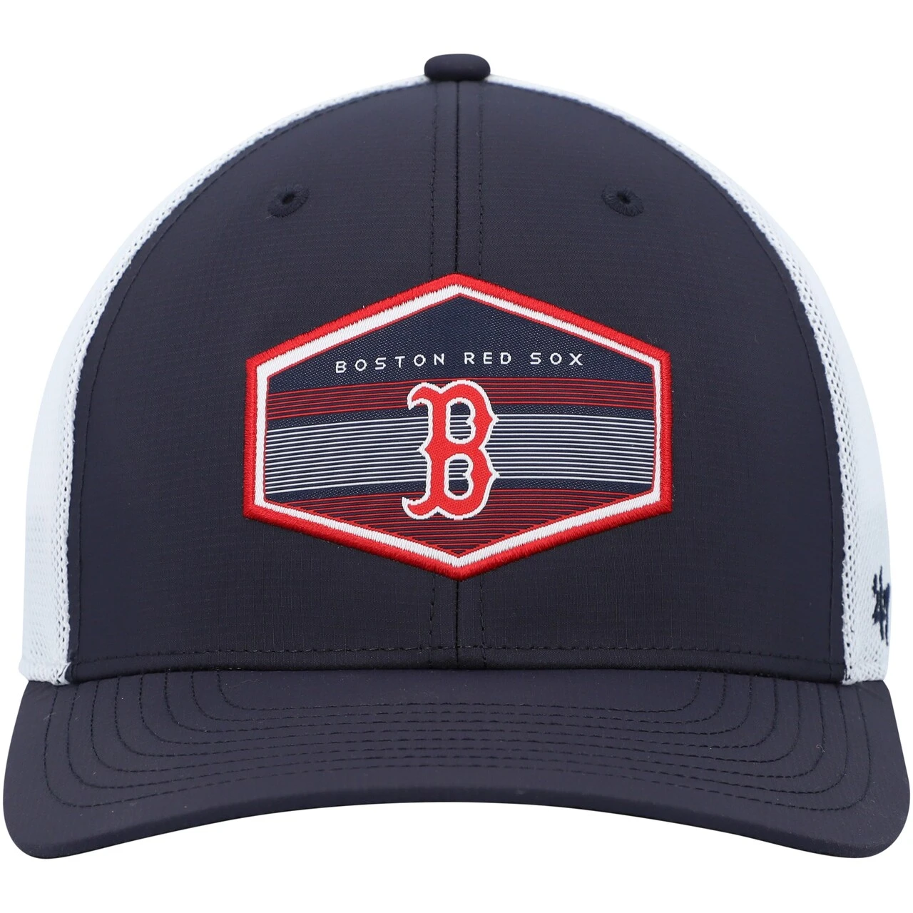 Men's Boston Red Sox '47 Navy/White Burgess Trucker Snapback Hat 2 Men's Boston Red Sox '47 Navy/White Burgess Trucker Snapback Hat - Image 2