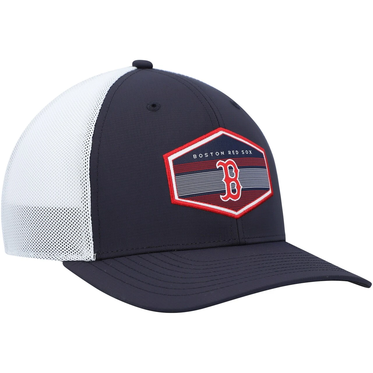 Men's Boston Red Sox '47 Navy/White Burgess Trucker Snapback Hat 3 Men's Boston Red Sox '47 Navy/White Burgess Trucker Snapback Hat - Image 3