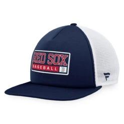 Men's Boston Red Sox Majestic Navy/White Foam Trucker Snapback Hat