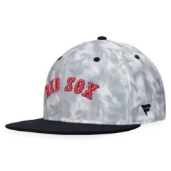 Men's Boston Red Sox Fanatics Branded Black/White Smoke Dye Fitted Hat