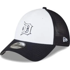 Men's Detroit Tigers New Era Navy/White 2023 On-Field Batting Practice 39THIRTY Flex Hat
