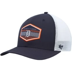 Men's Detroit Tigers '47 Navy/White Burgess Trucker Snapback Hat