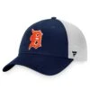 Men's Detroit Tigers Fanatics Branded Navy/White Cooperstown Collection Core Trucker Snapback Hat