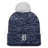Women's Detroit Tigers Fanatics Branded Navy/White Iconic Cuffed Knit Hat With Pom