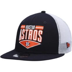 Men's Houston Astros New Era Navy/White Base Trucker 9FIFTY Snapback Hat