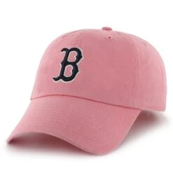Women's Boston Red Sox '47 Pink Clean Up Adjustable Hat