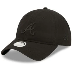 Women's Atlanta Braves New Era Black On Black Core Classic II 9TWENTY Adjustable Hat