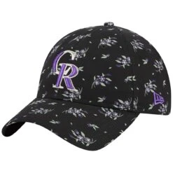 Women's Colorado Rockies New Era Black Bloom 9TWENTY Adjustable Hat