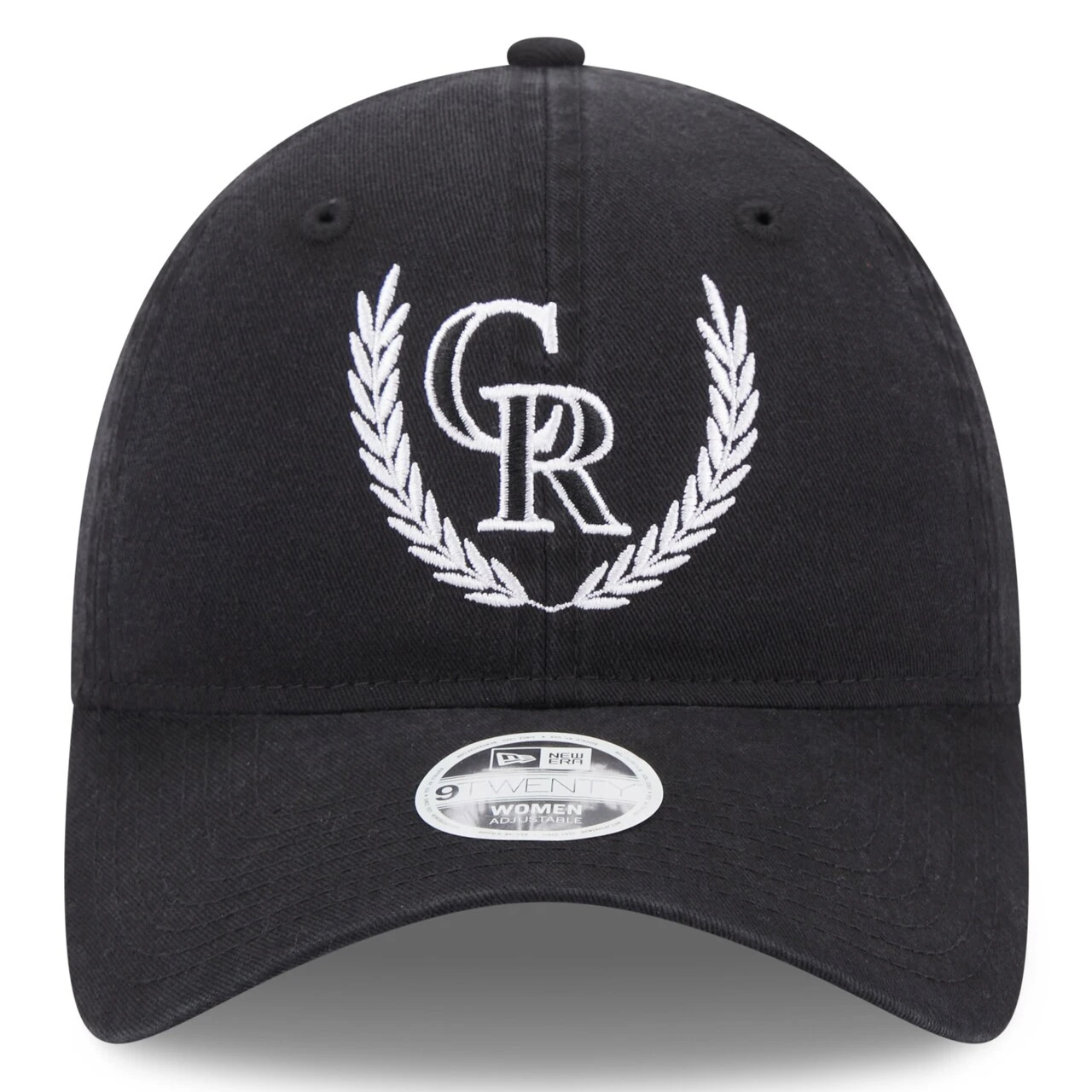 Women's Colorado Rockies New Era Black Leaves 9TWENTY Adjustable Hat 2 Women's Colorado Rockies New Era Black Leaves 9TWENTY Adjustable Hat - Image 2