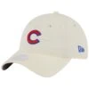 Women's Chicago Cubs New Era Cream Chrome Core Classic 9TWENTY Adjustable Hat