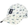 Women's Detroit Tigers New Era Cream Chrome Bloom 9TWENTY Adjustable Hat