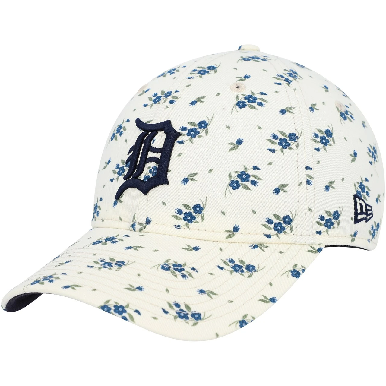 Women's Detroit Tigers New Era Cream Chrome Bloom 9TWENTY Adjustable Hat 1 Women's Detroit Tigers New Era Cream Chrome Bloom 9TWENTY Adjustable Hat