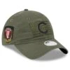 Women's Chicago Cubs New Era Green 2023 Armed Forces Day 9TWENTY Adjustable Hat